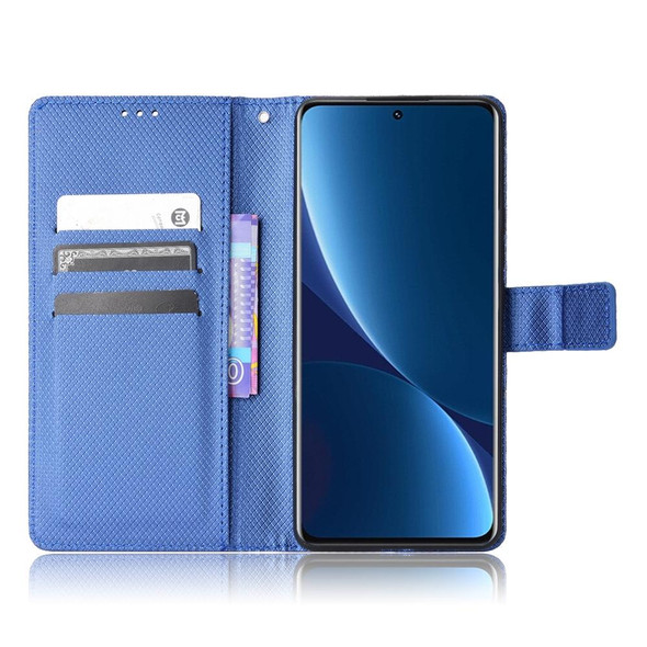 Xiaomi 12 / 12X Diamond Texture Leather Phone Case(Blue)