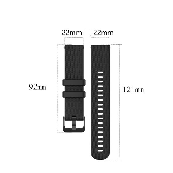Xiaomi Watch S1 22mm Checkered Silicone Watch Band(Black)