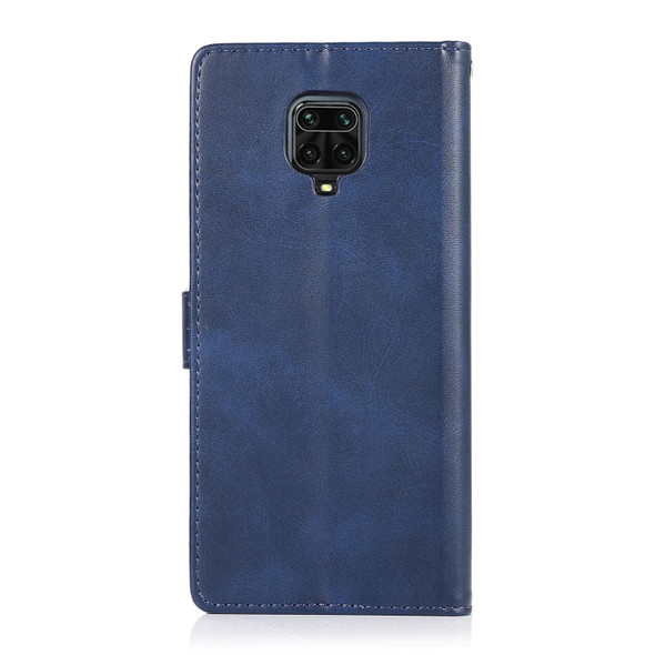 Xiaomi Redmi Note 9s Calf Texture 2 in 1 Detachable Magnetic Back Cover Horizontal Flip Leather Case with Holder & Card Slots & Wallet & Photo Frame(Blue)