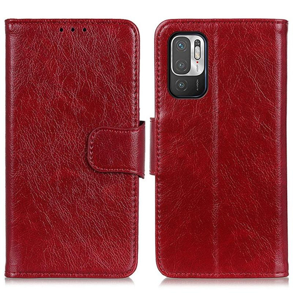 Xiaomi Redmi Note 10 5G Nappa Texture Horizontal Flip Leather Case with Holder & Card Slots & Wallet(Red)