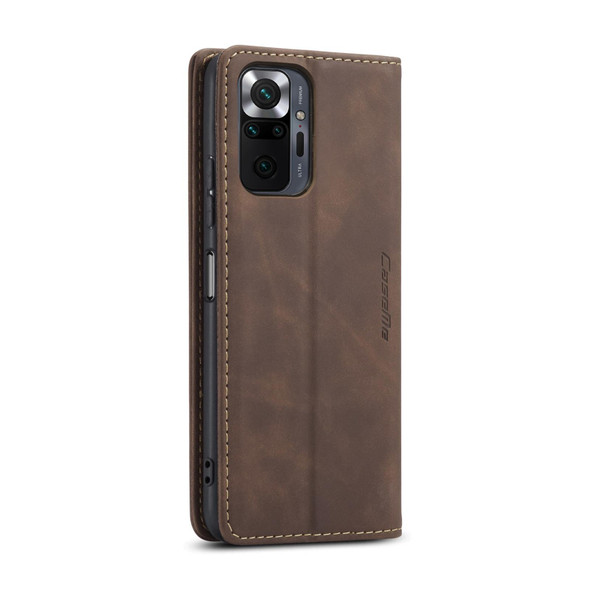 Xiaomi Redmi Note 10 Pro 4G / Note 10 Pro Max CaseMe 013 Multifunctional Horizontal Flip Leather Case with Holder & Card Slot & Wallet(Coffee)