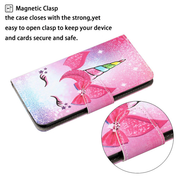 Xiaomi Mi 11 Colored Drawing Pattern Horizontal Flip Leather Case with Holder & Card Slots & Wallet & Lanyard(Eyelash Unicorn)