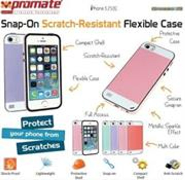 Promate Grosso-i5 iPhone 5 Striped Flexi-Grip Snap Case for iPhone 5/5S Colour: Red Snap-On Scratch-Resistant Flexible Case, securely fit for iPhone 5/5S,Fun and flexible case for iPhone 5/5s, GROSSO.i5 brings colors to life. Featuring a secure snap-