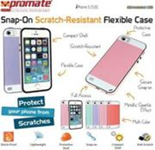 Promate Grosso-i5 iPhone 5 Striped Flexi-Grip Snap Case for iPhone 5/5S Colour: Purple Snap-On Scratch-Resistant Flexible Case, securely fit for iPhone 5/5S,Fun and flexible case for iPhone 5/5s, GROSSO.i5 brings colors to life. Featuring a secure sn