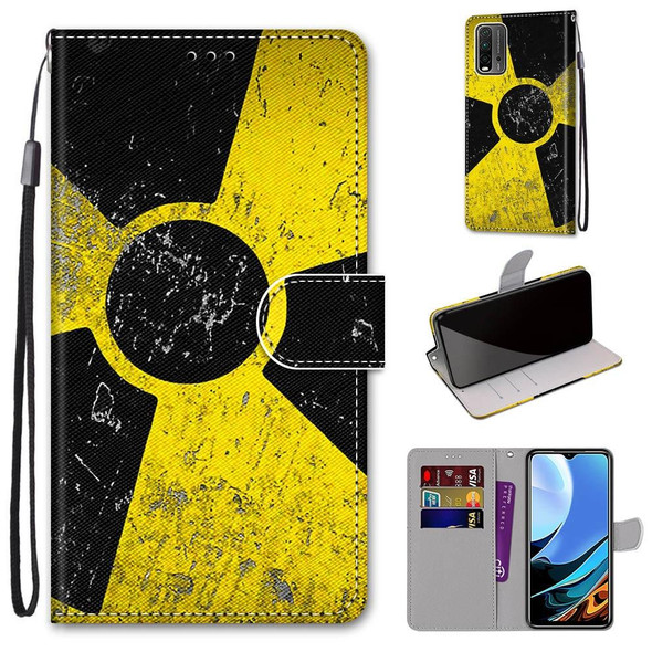 Xiaomi Redmi 9 Power / Note 9 4G Coloured Drawing Cross Texture Horizontal Flip PU Leather Case with Holder & Card Slots & Wallet & Lanyard(Yellow Black Logo)
