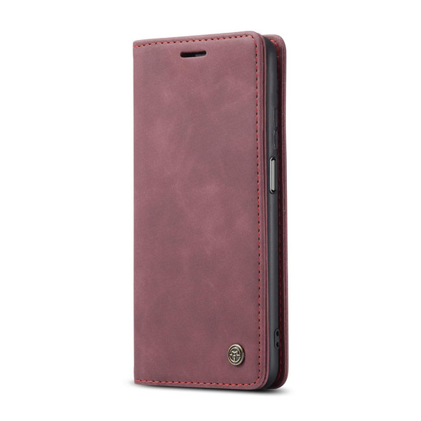 Xiaomi Mi 10T 5G / 10T Pro 5G CaseMe-013 Multifunctional Retro Frosted Horizontal Flip Leather Case with Card Slot & Holder & Wallet(Wine Red)