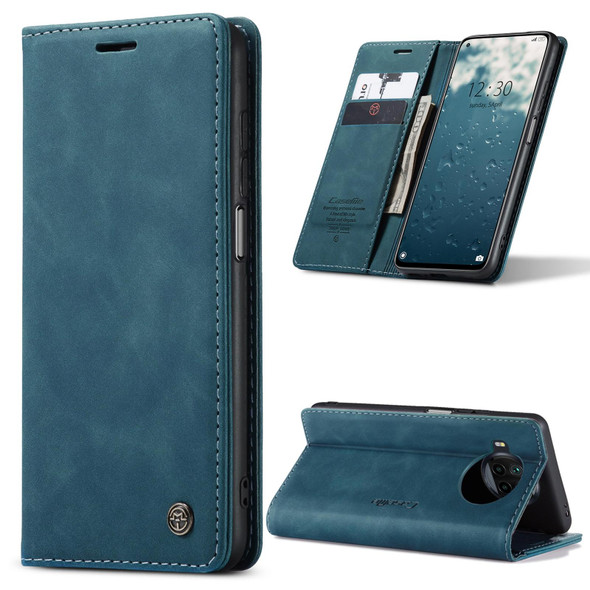 Xiaomi Mi 10T Lite 5G CaseMe-013 Multifunctional Retro Frosted Horizontal Flip Leather Case with Card Slot & Holder & Wallet(Blue)