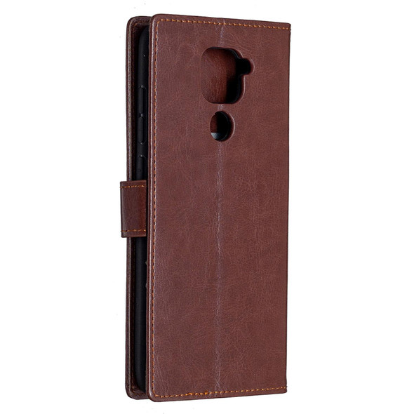 Xiaomi Redmi Note 9 5G Crazy Horse Texture Horizontal Flip Leather Case with Holder & Card Slots & Wallet & Photo Frame(Brown)