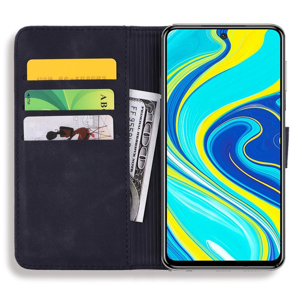 Xiaomi Redmi Note 9 Pro Max Embossed Sunflower Pattern Horizontal Flip PU Leather Case with Holder & Card Slots & Wallet & Lanyard(Black)