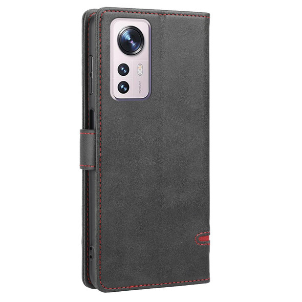 Xiaomi 12 Lite Classic Wallet Flip Leather Phone Case(Black)