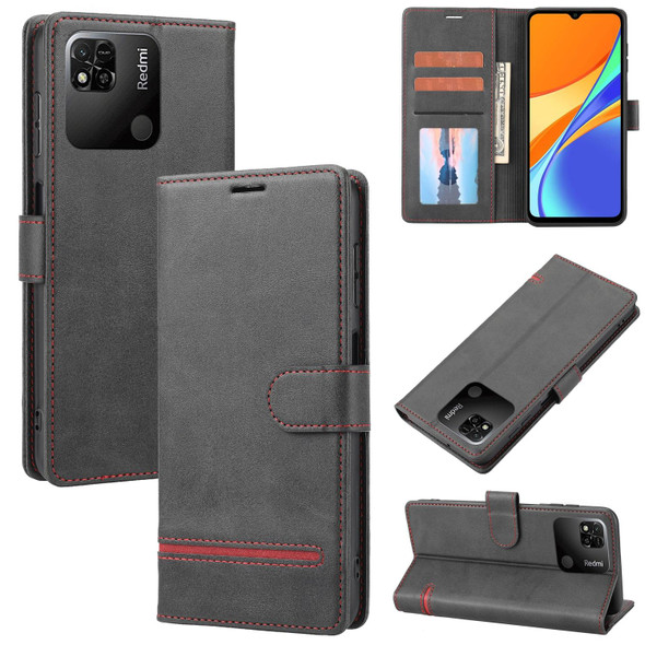 Xiaomi Redmi 10C Classic Wallet Flip Leather Phone Case(Black)