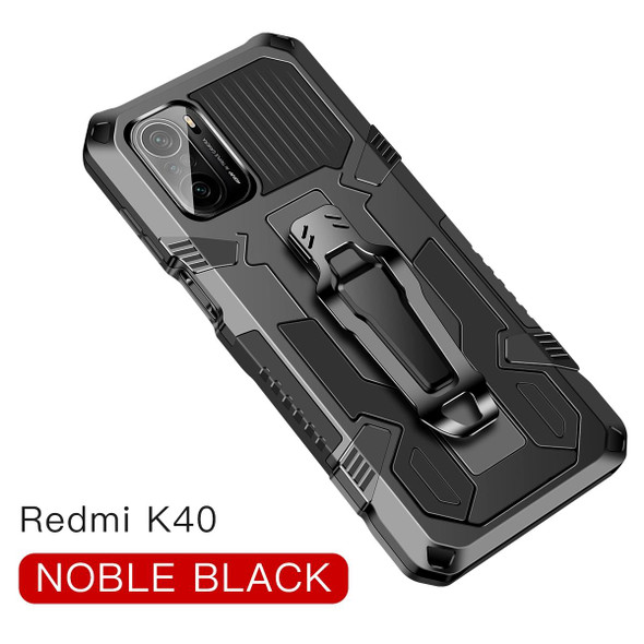 Xiaomi Poco F3 Armor Warrior Shockproof PC + TPU Protective Case(Black)