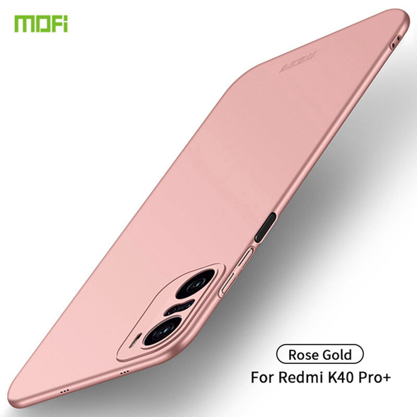 Xiaomi Redmi K40 Pro+ / POCO F3 / 11i MOFI Frosted PC Ultra-thin Hard Case(Rose gold)