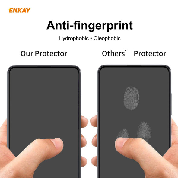 Xiaomi Poco F3 2 PCS ENKAY Hat-Prince Full Glue 0.26mm 9H 2.5D Tempered Glass Full Coverage Film