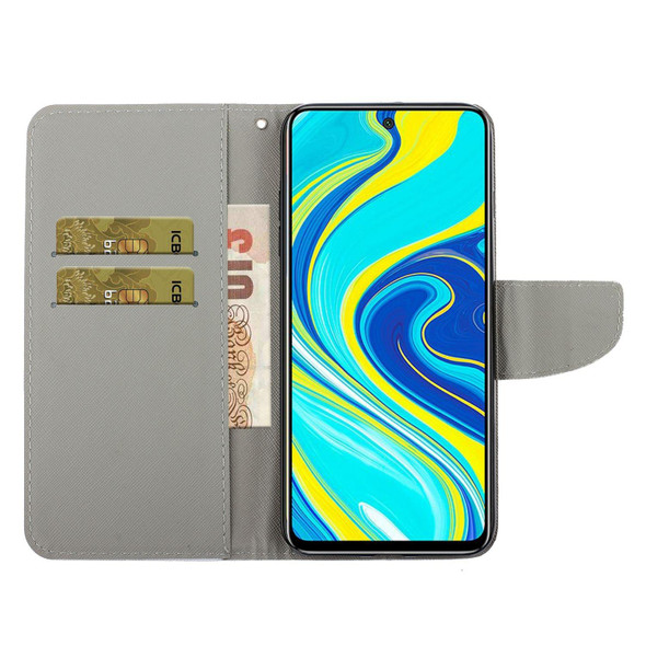 Xiaomi Redmi Note 9 Pro / 9 Pro Max / 9s Coloured Drawing Pattern Horizontal Flip PU Leather Case with Holder & Card Slots & Wallet & Lanyard(Tape)