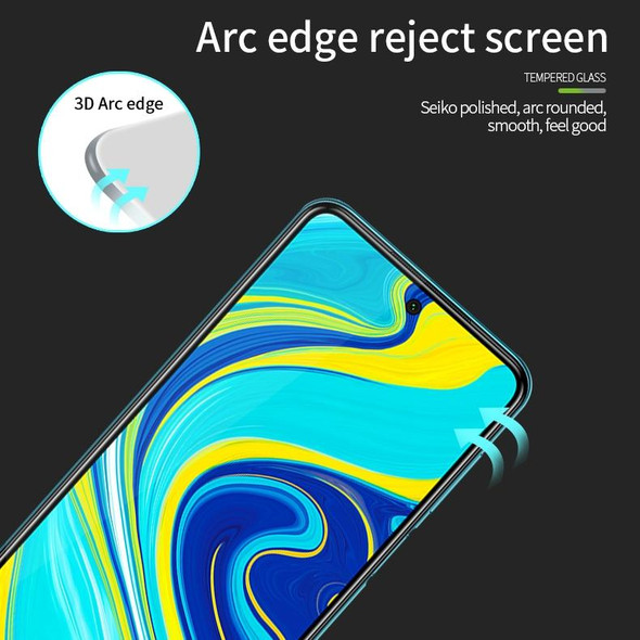 Xiaomi Redmi Note 9/10X 4G MOFI 9H 3D Explosion-proof Curved Screen Tempered Glass Film(Black)