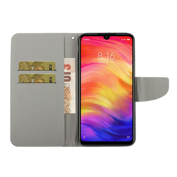 Xiaomi Redmi Note 7 Colored Drawing Pattern Horizontal Flip Leather Case with Holder & Card Slots & Wallet(Colorful Flower)