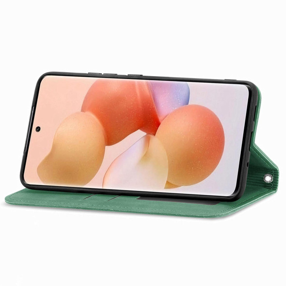Xiaomi 12 Lite Retro Skin Feel Magnetic Leather Phone Case(Green)