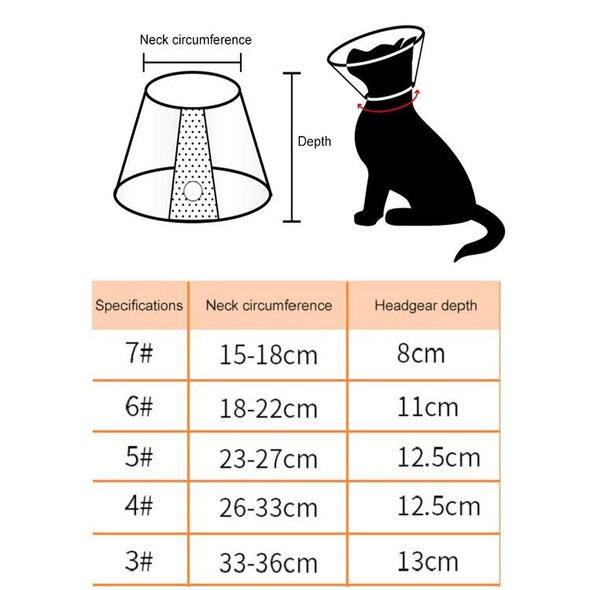 2 PCS Pet Protective Headgear Cat And Dog Anti-Bite Collar After Cosmetic And Operation, Size: No.4