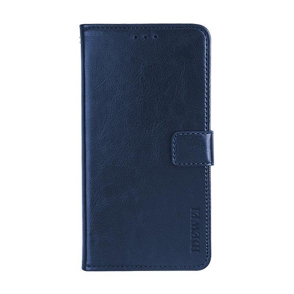 vivo Y20A idewei Crazy Horse Texture Horizontal Flip Leather Case with Holder & Card Slots & Wallet(Dark Blue)