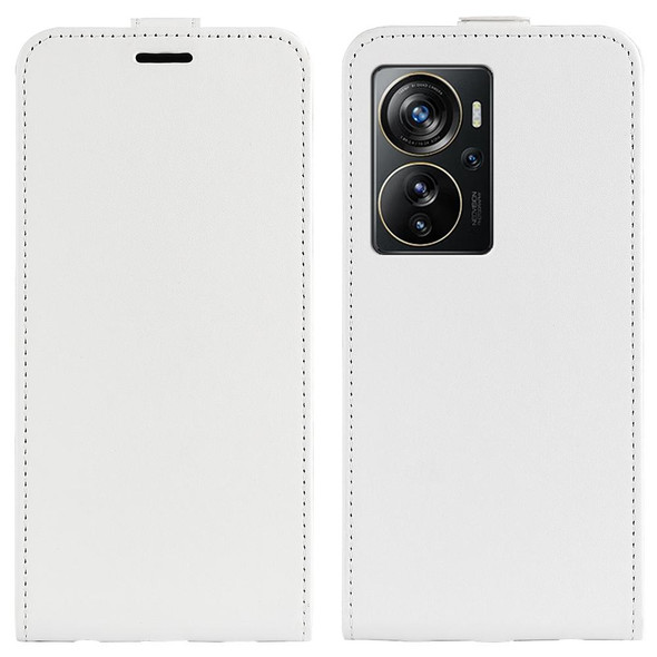 ZTE Axon 40 Pro R64 Texture Vertical Flip Leather Phone Case(White)