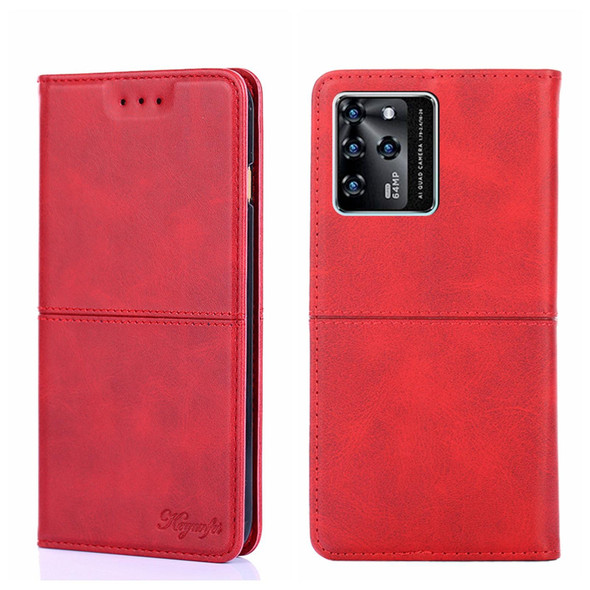 ZTE Blade V30 Cow Texture Magnetic Horizontal Flip Leather Phone Case(Red)