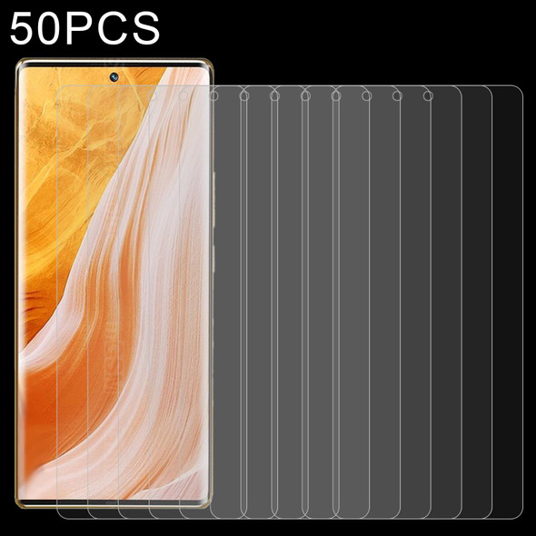 50 PCS 0.26mm 9H 2.5D Tempered Glass Film - ZTE Axon 40 Pro
