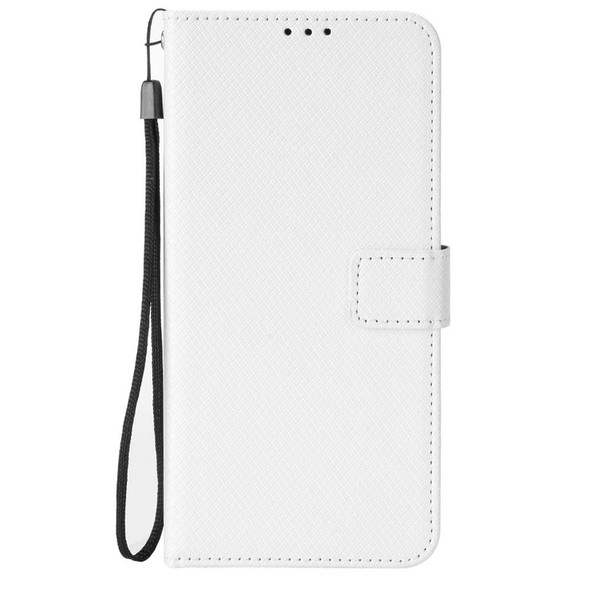 ZTE Nubia Red Magic 6R Diamond Texture Leather Phone Case(White)