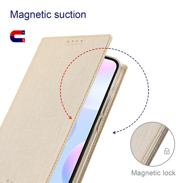 Xiaomi Redmi Note 10 Pro / Note 10 Pro Max ViLi DMX Series Shockproof TPU + PU Leather Magnetic Attraction Horizontal Flip Case with Card Slot & Holder(Gold)