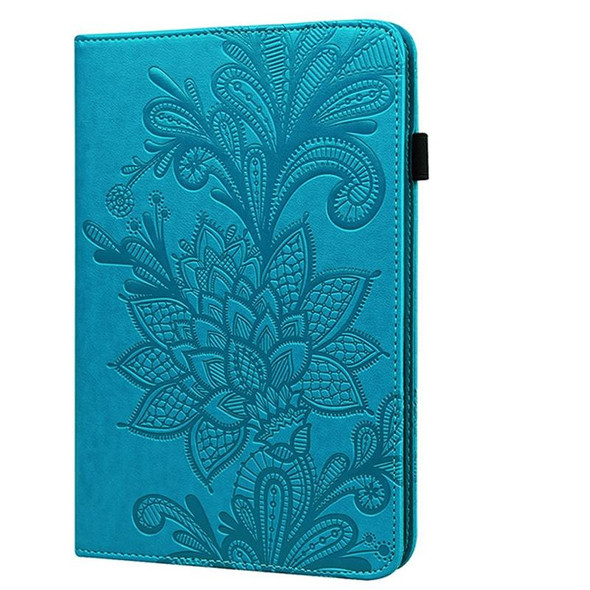 Samsung Galaxy Tab S2 9.7 T810/T815 Lace Flower Embossing Pattern Horizontal Flip Leather Case with Holder & Card Slots & Wallet & Photo Frame(Blue)