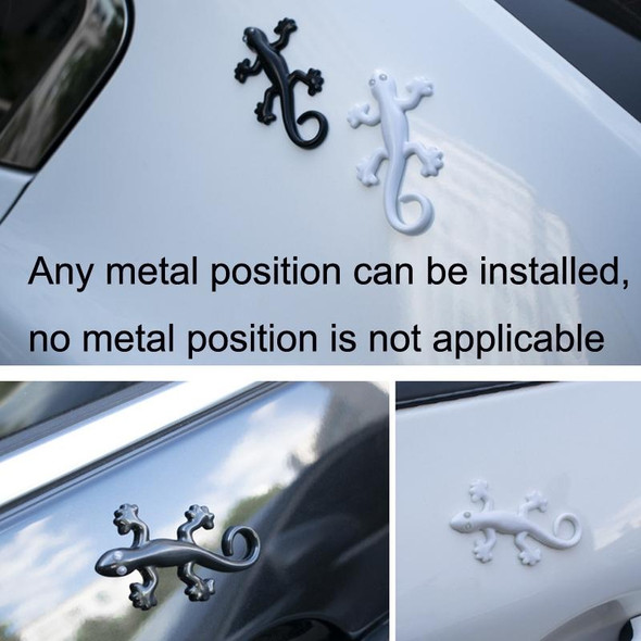 Anti-static Gecko 3D Stereo Car Sticker Decorative Stickers(Black)