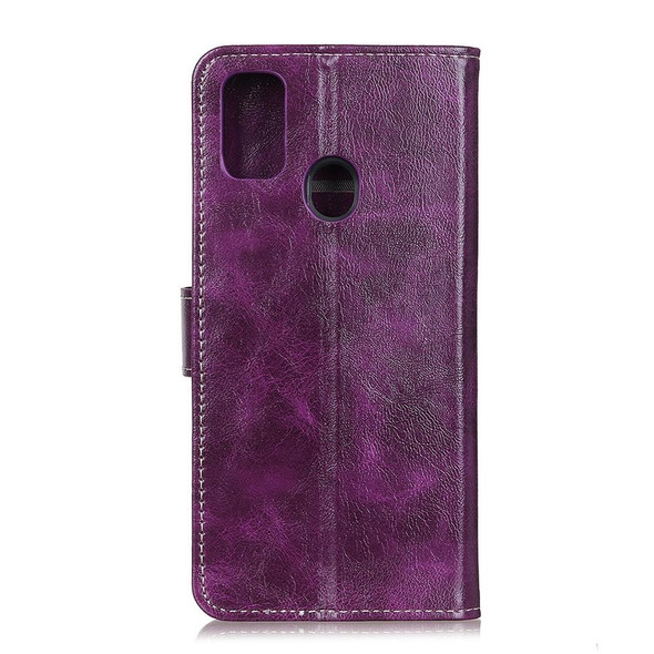 ZTE Blade A7s 2020 Retro Crazy Horse Texture Horizontal Flip Leather Case with Holder & Card Slots & Photo Frame & Wallet(Purple)