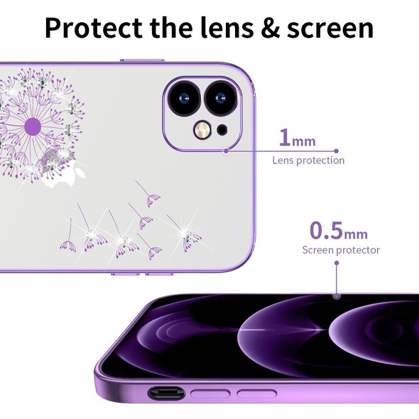 Ultra-thin Electroplating Dandelion Pattern Protective Case - iPhone 11(Purple)