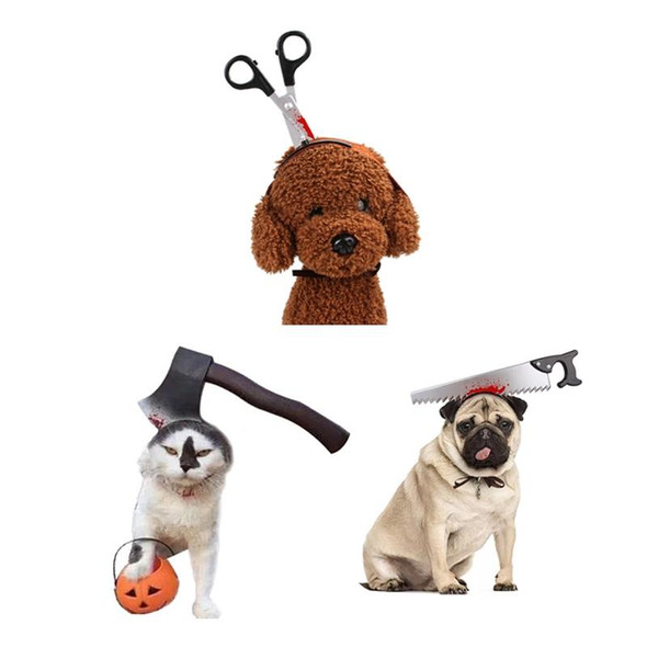 2 PCS Creative Cat dog Halloween Funny Tidy Props Headband Hooded Hat, Size: M(Saw )