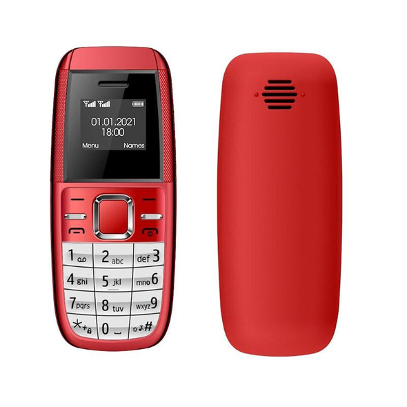 Mini BM200 Mobile Phone, 0.66 inch, MT6261D, 21 Keys, Bluetooth, MP3 Music, Dual SIM, Network: 2G (Red)