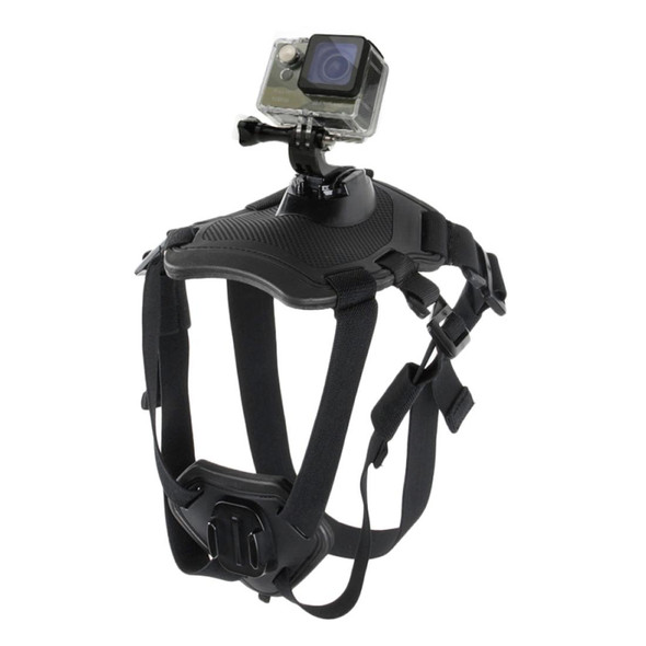 PULUZ Hound Dog Fetch Harness Adjustable Chest Strap Mount for GoPro HERO10 Black / HERO9 Black / HERO8 Black / HERO7 /6 /5 /5 Session /4 Session /4 /3+ /3 /2 /1, Xiaoyi and Other Action Cameras(Black)