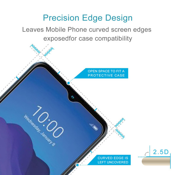 10 PCS 0.26mm 9H 2.5D Tempered Glass Film - ZTE Blade A52