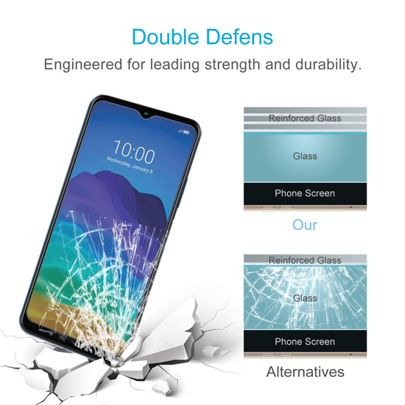 50 PCS 0.26mm 9H 2.5D Tempered Glass Film - ZTE Blade A52