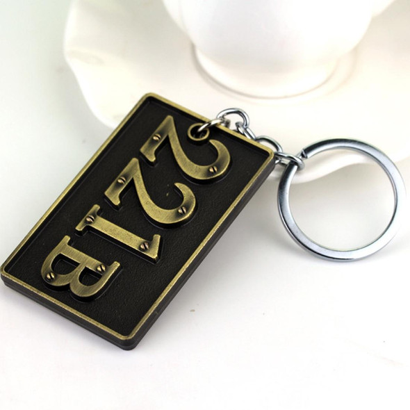 Detective Sherlock 221B Key Chain Car Key Ring Multi-functional Tool Key Holder Key Chains Rings Holder Pendant &#160;Auto Parts(Gold)