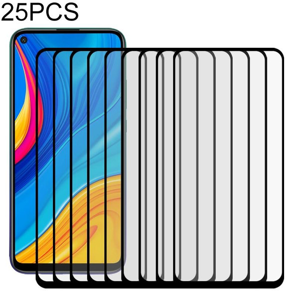 25 PCS - Huawei Enjoy 10 Full Glue Full Cover Screen Protector Tempered Glass Film