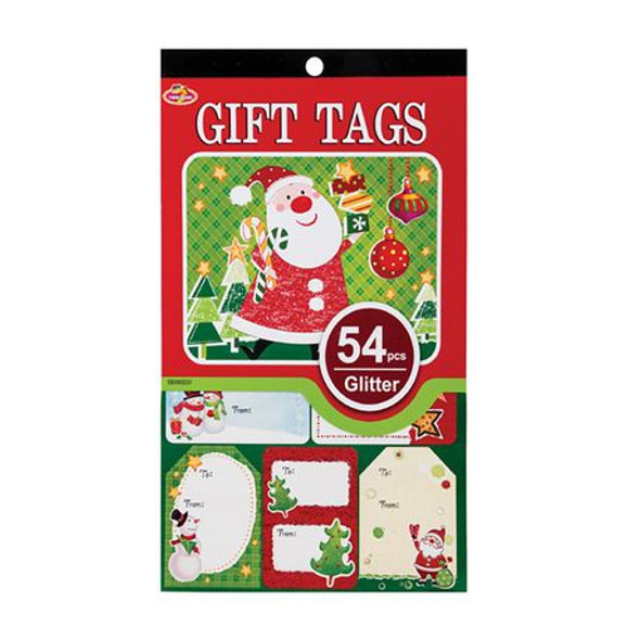 Festive Christmas Gift Tags - 54 Piece Set for Wrapping