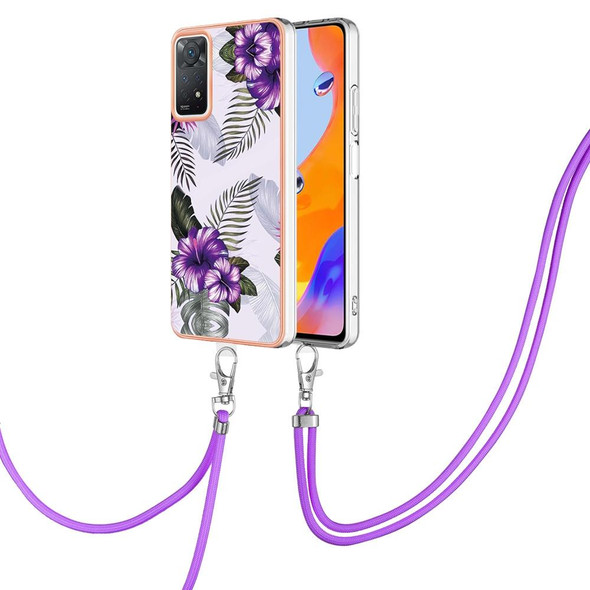 Xiaomi Redmi Note 11 Pro 5G / 4G Global Electroplating IMD TPU Phone Case with Lanyard(Dream Butterfly)