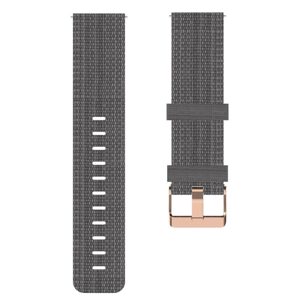 Garmin Vivoactive 4S 18mm Nylon Woven Watch Band(Dark Grey)