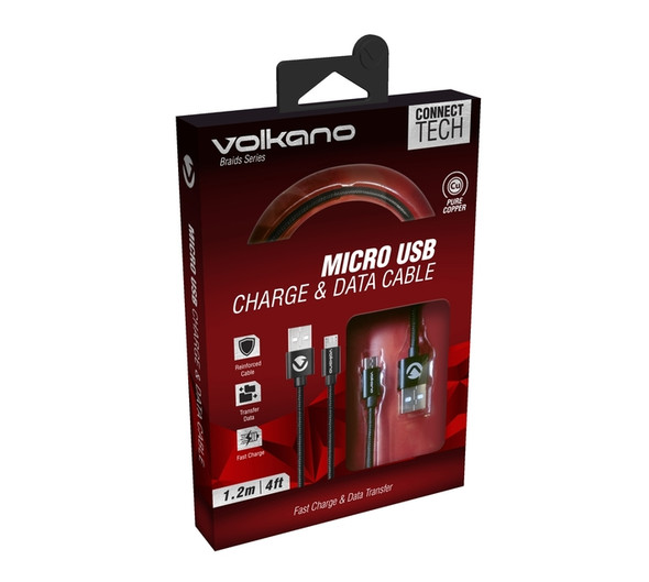Volkano Braids Series Micro USB Cable Volkano Braids Series Micro USB Cable