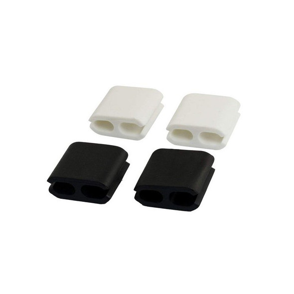 Volkano Bind Series 4-piece Adhesive Power Cable Clips in Black and White