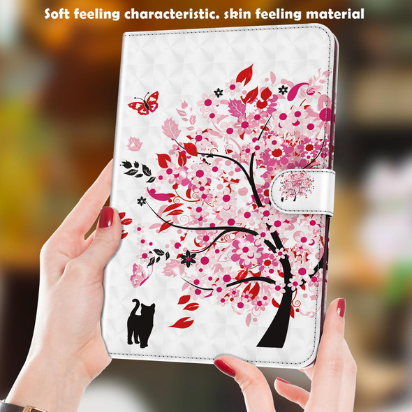 3D Painted Pattern Leatherette Tablet Case - iPad mini 6(Cat Under the Tree)