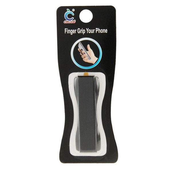 Finger Grip Phone Holder for iPhone, Galaxy, Sony, Lenovo, HTC, Huawei, and other Smartphones(Black)