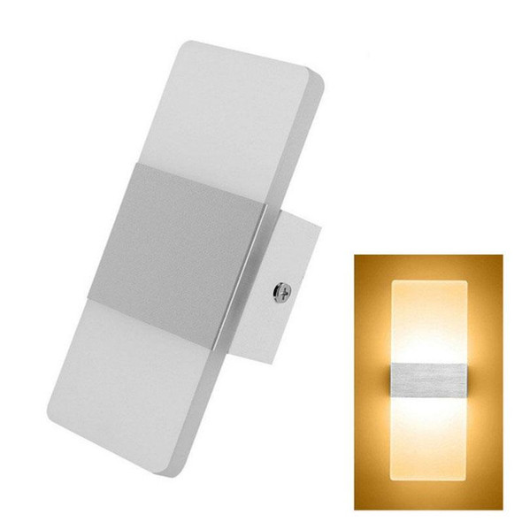 Right Angle White LED Bedroom Bedside Wall Aisle Balcony Wall Lamp, Size:2211cm(Warm Light)
