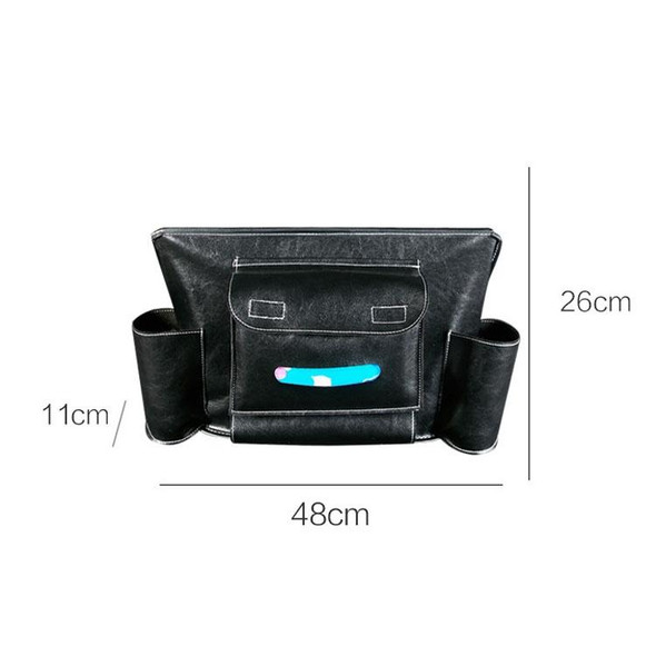 Car Seat Storage Net Pocket Car Storage Bag Multi-Function Suspended Storage Bag, Colour: Thickening Upgrade Black]