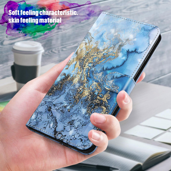 3D Painting Pattern Horizontal Flip TPU + PU Leatherette Case with Holder & Card Slots & Wallet - iPhone 13 Pro(Milky Way)